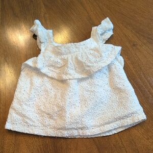 Cat & Jack White Eyelet Baby Top